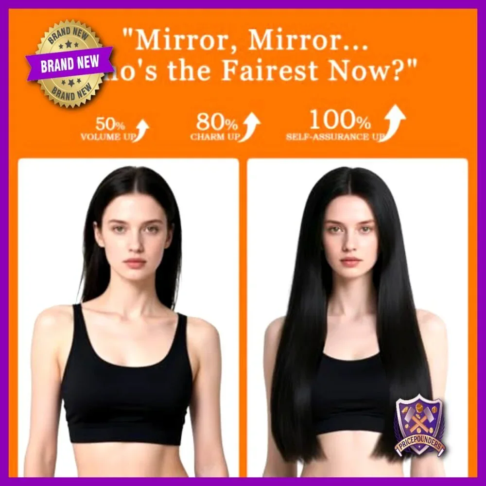 16'' Clip-In Human Hair Extensions, Seamless Straight Remy Hair